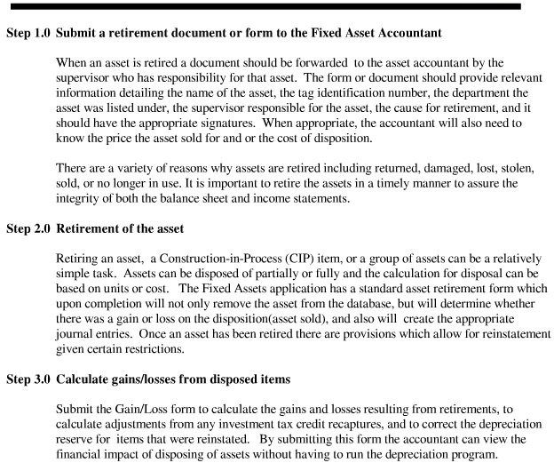 Asset Retirement Process